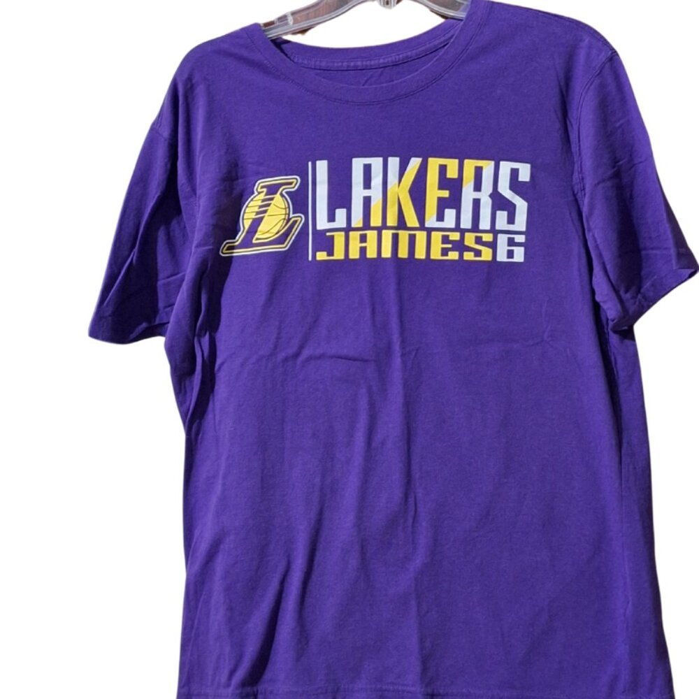Large Purple & Gold Lakers James 6 Men's NBA T-shirt